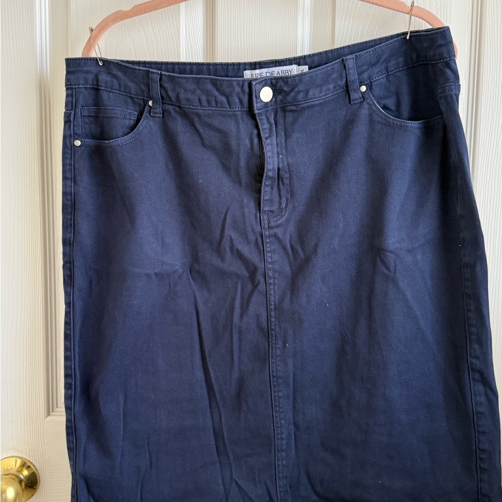 Deep Blue Women's Pencil Skirt by
